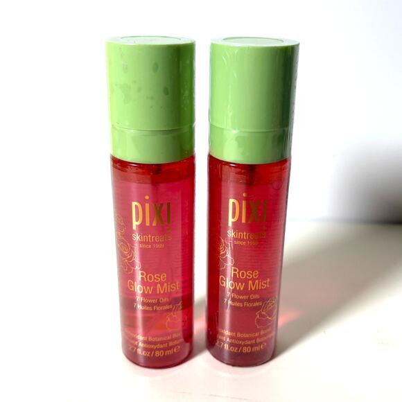 Pixi Skintreats Rose Glow Mist Facial Spray 80ml 2.7oz NEW - Set of 2 - Picture 1 of 4